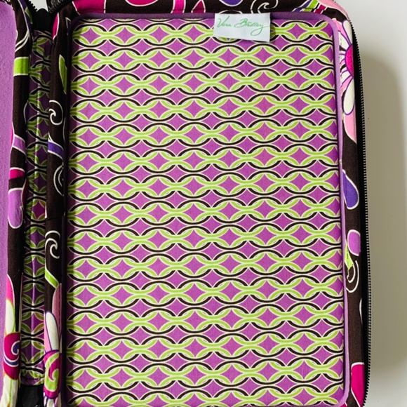 Vera Bradley Purple Punch Tablet Case Hard Shell iPad Mini Laptop Bag Crossbody - Picture 4 of 8